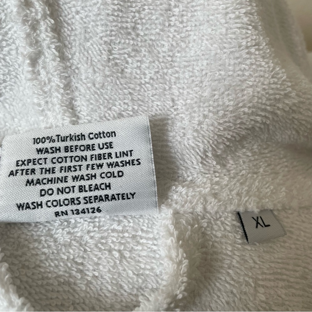 NWT - Nine West Luxury Turkish Cotton Hooded Robe - Unisex XL - Picture 9 of 9